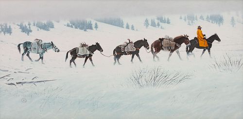 Ted J. Feeley
(American, 20th Century)
Pack Mules, 1997