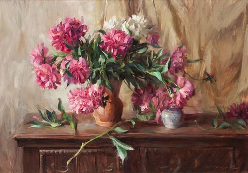 Quang Ho
(Vietnamese/American, b. 1962)
Still Life with Pink Peonies