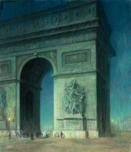 Francois Charles Cachoud 
(French, 1866-1943)
La Caress de la Lune sur la tombe de l'Inconnu , 1922