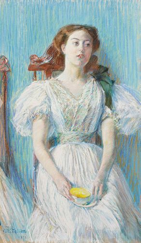 Childe Hassam
(American, 1859-1935) 
Portrait of Ethel Moore, 1892