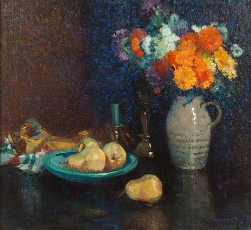 Frederick M. Grant
(American, 1886-1952)
Still Life with Flowers and Pears