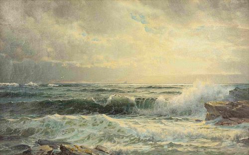 William Trost Richards
(American, 1833-1905)
Crashing Waves, 1885