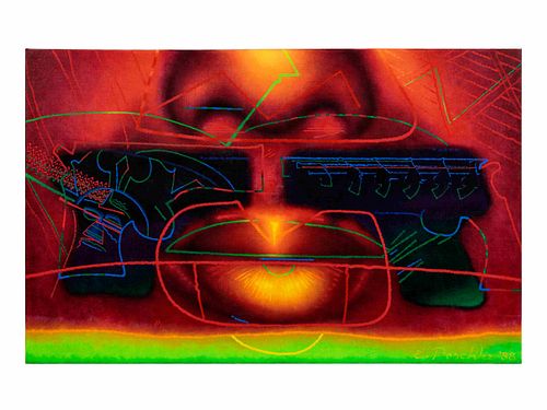 Ed Paschke
(American, 1939-2004)
Red Impressions, 1988
