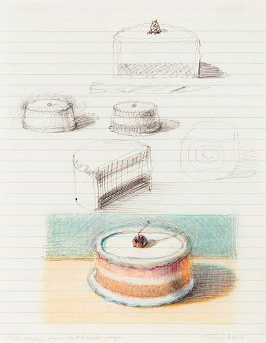 Wayne Thiebaud
(American, b. 1920)
Cake Studies, 1997