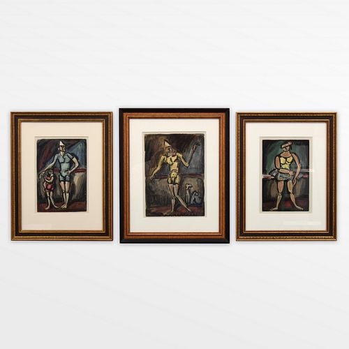 3 Georges Rouault Prints, "Cirque" Series