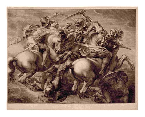 Gerard Edelinck
(French, 1640-1707)
The Battle of Anghiari (After Peter Paul Rubens, 1577-1640, after Leonardo da Vinci, 1452-1519)
