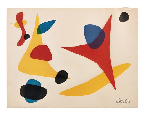 Alexander Calder
(American, 1898-1976)
Composition (Yellow Boomerang with Red, Blue, Yellow and Black Shapes)