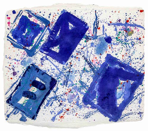 Sam Francis
(American, 1923-1994)
Untitled (Blue Squares)