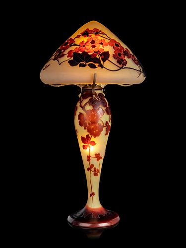 Emile Galle (French, 1846-1904) Table Lamp
