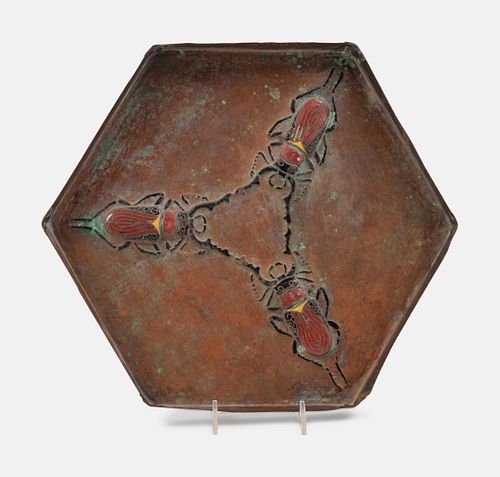 Art Nouveau, Early 20th Century, Hammered Tray