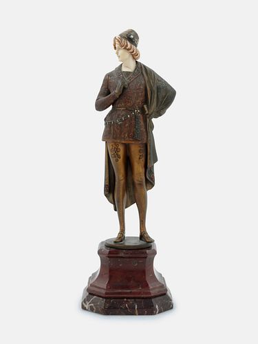 Hans Keck (Austrian, 1875-1941) Figural Sculpture of a Man in Renaissance Costume 