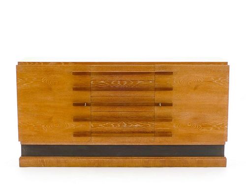 Signed Louis Majorelle Art Deco Cerused Oak Sideboard, 1920s