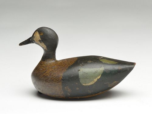 Very early bluewing teal drake, possibly Illinois River, unknown maker, circa 1900.