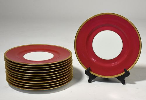 Set of 12 Charles Ahrenfeldt Limoges dinner plates