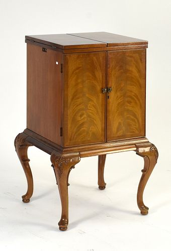 Custom mahogany two door cabinet
