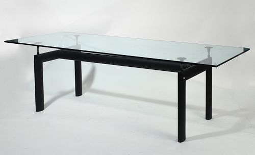 Modern plate glass dining table