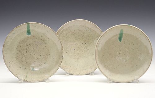 3 Pewabic Pottery Plates