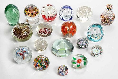 Collection of 18 Vintage Paperweights