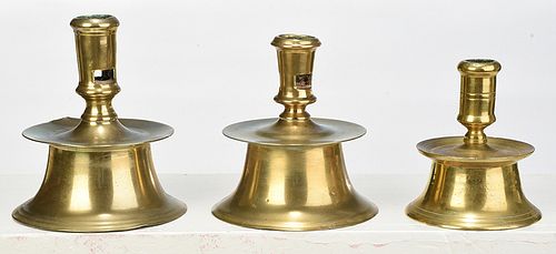 Three Early Continental Candlesticks