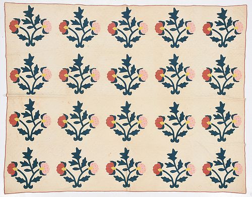 Attributed Tennessee 19th Century Applique Quilt