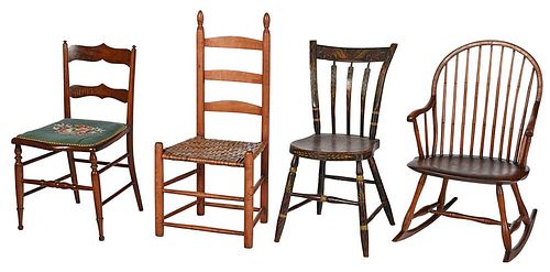 Group of Four Period Country Chairs