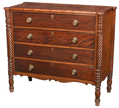 New England Late Federal Chest of Drawers