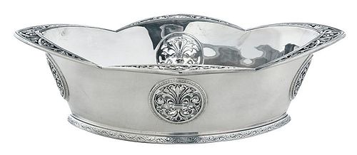French Silver Oval Center Bowl