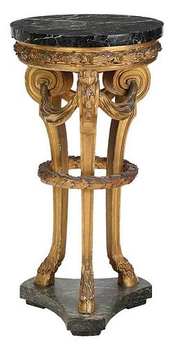 Louis XVI Style Carved and Gilt Wood Pedestal