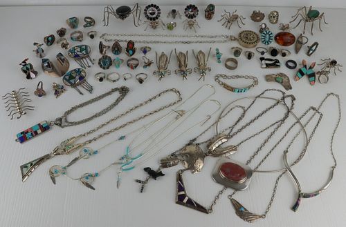 JEWELRY. Large Lot of Assorted Southwest Jewelry.