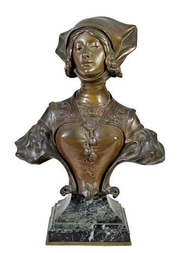 Francoise Alphonse Piquemal, French Bronze Bust
