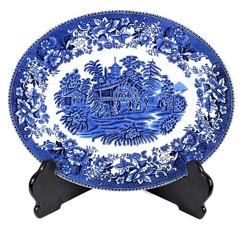 Enoch Wedgewood Blue & White Porcelain Platter