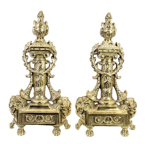 Pair of French Style Andirons