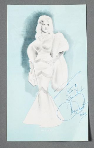 Signed Mae West Photograph.