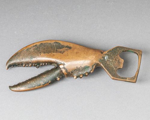 Cast Bronze Lobster Claw Bottle Opener.