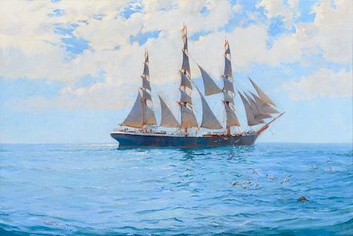 Montague Dawson (1895-1973), The 'Torrens' in California Waters