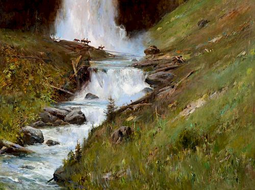 Cyrus Afsary (b. 1940), Crossing Below the Falls