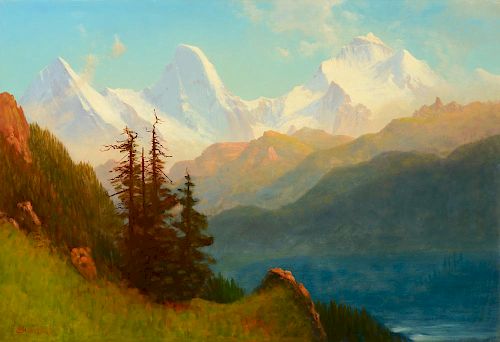 Albert Bierstadt (1830-1902), Splendor of the Grand Tetons – Wyoming Territory