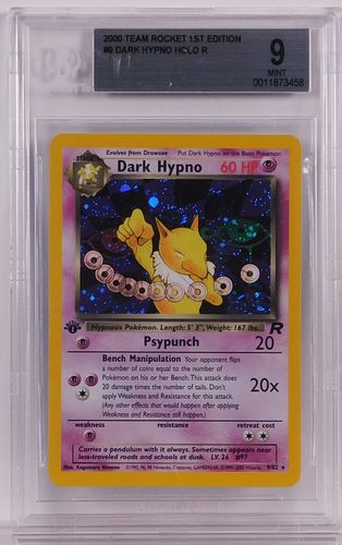 Pokemon Team Rocket 1st Ed. Dark Hypno BGS 9 Card