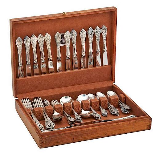 REED & BARTON "FLORENTINE LACE" STERLING FLATWARE