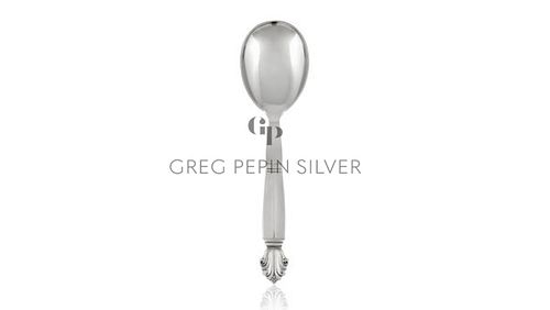 Georg Jensen Acanthus Large Serving Spoon, Steel 121