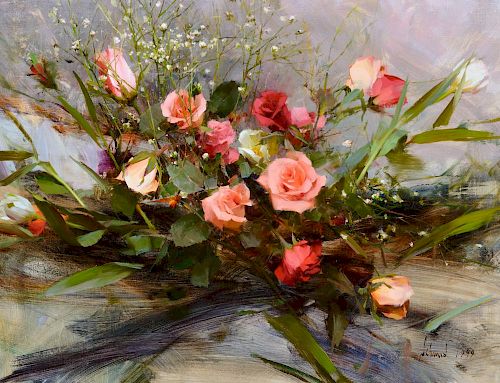Richard Schmid (b. 1934), April Roses (1999)