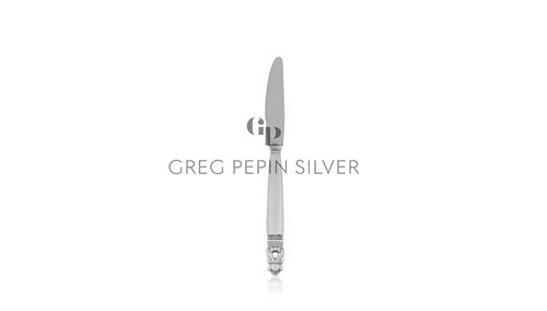 Vintage Georg Jensen Acorn Luncheon Knife Long Handle 024