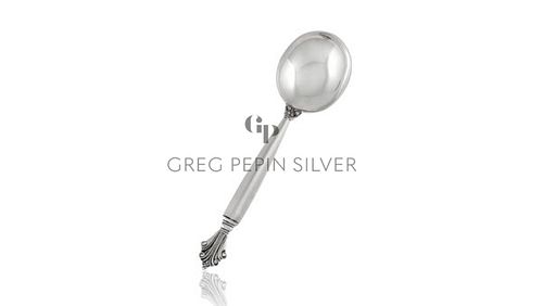 Georg Jensen Acanthus Soup Spoon Small 052