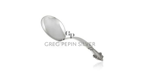 Georg Jensen Acanthus Compote Spoon 162 Curved Handle