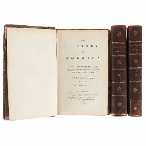 Robertson, William. The History of America. London: Printed for A. Strahan; T. Cadell; and E. Balfour, 1796. 8o....