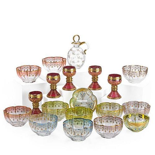 GROUP OF ENAMELED GLASS