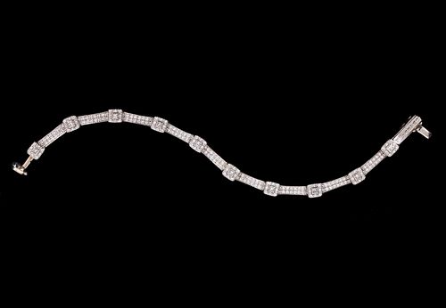 Philippe Charriol 18K WG Diamond Link Bracelet