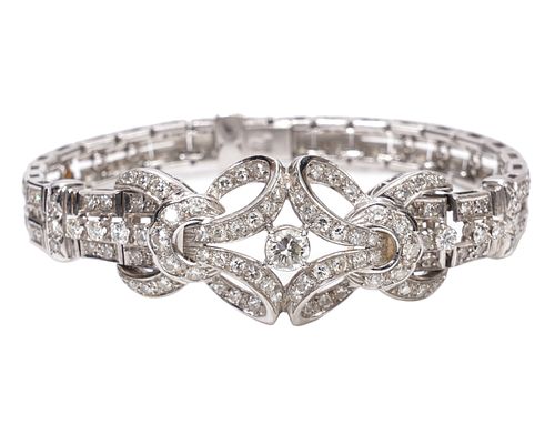 Platinum & Diamond Bracelet 4.00 Ct