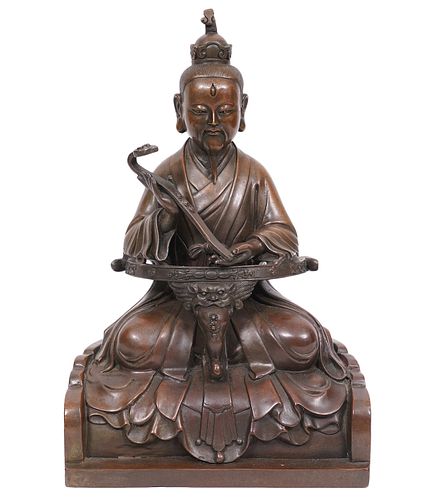 Buddha Figure of Lingbao Tianzun with Ruyi Scepter
