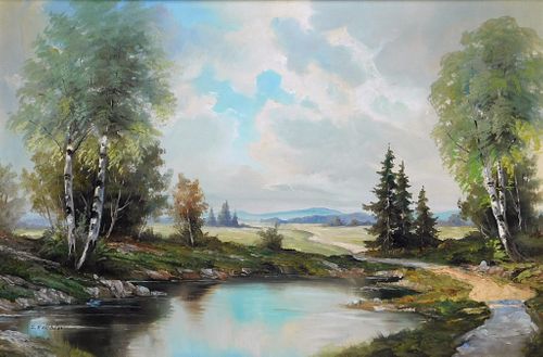 Emanuel Embler Impressionist Landscape Painting